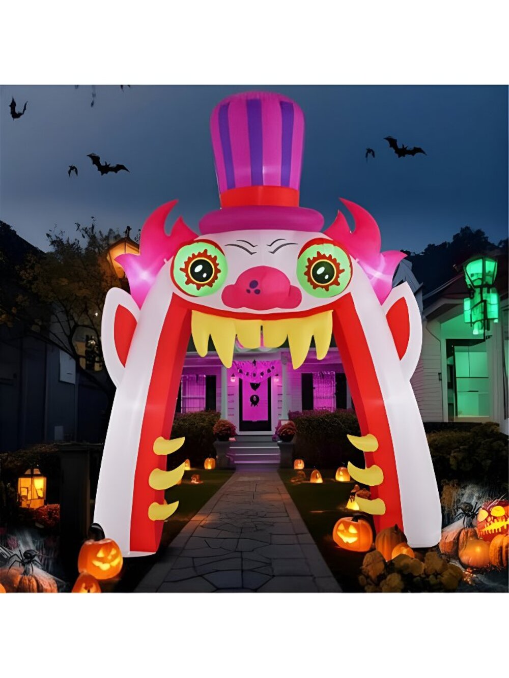 13ft Clown Arch Halloween Inflatable Outdoor Decoration, Courtyard Decoration
